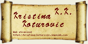Kristina Koturović vizit kartica